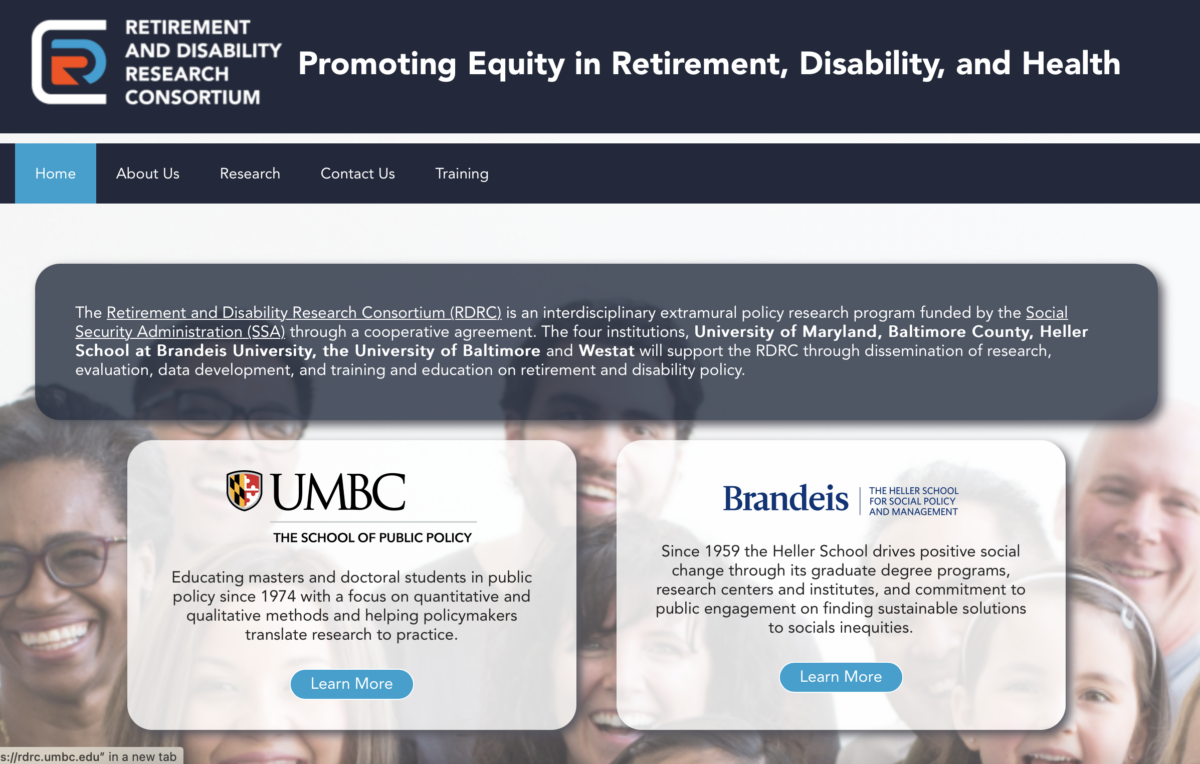 UMBC’s School of Public Policy receives a five-year award from the Social Security Administration for Promoting Equity in Retirement, Disability and Health
